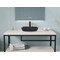 Anzzi Solstice Square Glass Vessel Bathroom Sink with Matte Black Finish LS-AZ906MB - alternate 4